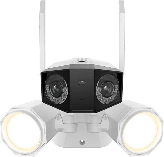 REOLINK 4K 8MP Floodlight Security Camera Outdoor, Dual-Lens Camera w/ 180° FOV, Dual-Band Wi-Fi 6, Color Night Vision with 1800lm Floodlight, Smart AI Detection, IP67 Waterproof, AC (100~240V)