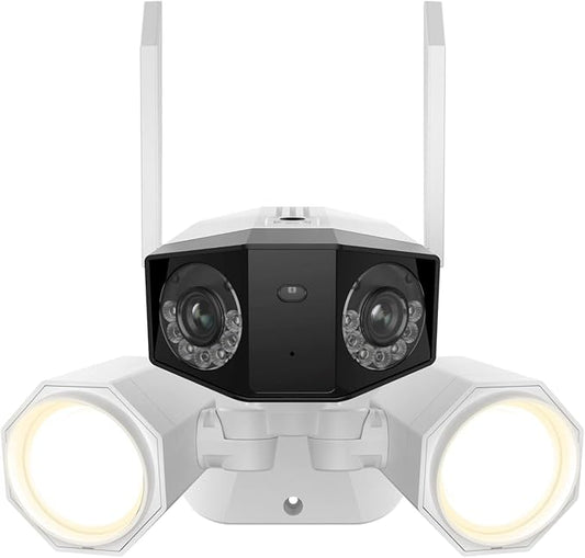 REOLINK 4K 8MP Floodlight Security Camera Outdoor, Dual-Lens Camera w/ 180° FOV, Dual-Band Wi-Fi 6, Color Night Vision with 1800lm Floodlight, Smart AI Detection, IP67 Waterproof, AC (100~240V)