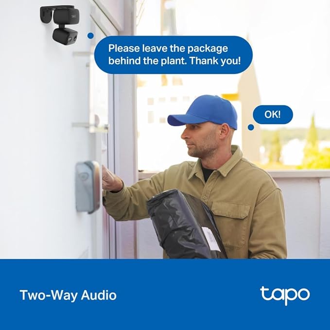 Tapo 2K 3MP Pan/Tilt Indoor/Outdoor Security Camera, Free Person/Baby Cry Detect & Motion Track, 360° View, Color Night Vision, SD/Cloud Storage, Works w/Alexa & Google Assistant, HybridCam 360