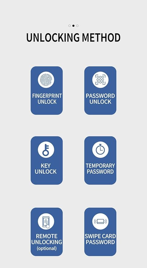 Smart Lock Fingerprint Door Lock with Touch Screen Password Electronic Locks, (No APP Control)