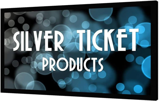 Silver Ticket Products STR Series 6 Piece Home Theater Fixed Frame 4K / 8K Ultra HD, HDTV, HDR & Active 3D Movie Projection Screen, 16:9 Format, 110" Diagonal, Grey Material STR-169110-G