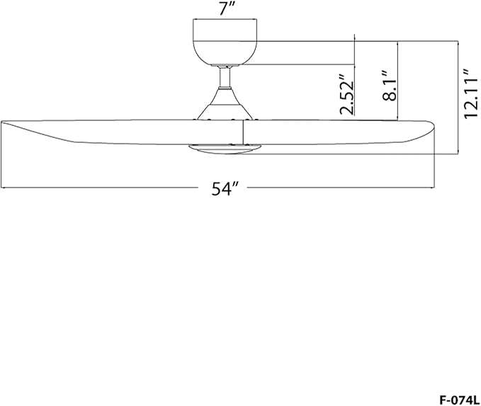 WAC Lighting Swirl 3-Blade Aluminum Smart Ceiling Fan in Matte Black/Brown