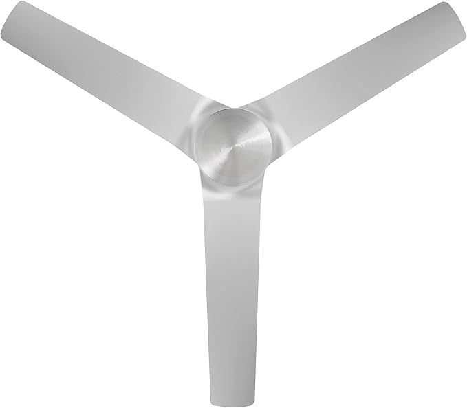 Mocha Indoor/Outdoor 3-Blade Smart Compatible Ceiling Fan 54in Brushed Aluminum with Remote Control and Wall Cradle. Works with iOS/Android, Alexa, Google Assistant, Samsung SmartThings, and Ecobee.