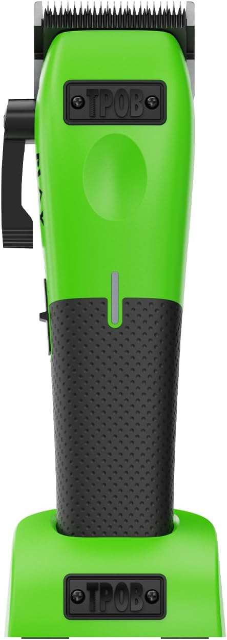 TPOB Play Barber Hair Clippers for Men 7500 RPM with Rubber Grips (Green 2 Set)