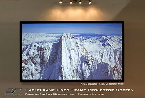 Elite Screens Sable Frame, 96-inch 2.35:1 Diagonal, Active 3D 4K Ultra HD ReadyFixed Frame Home Theater Projection Projector Screen, ER96WH1-Wide