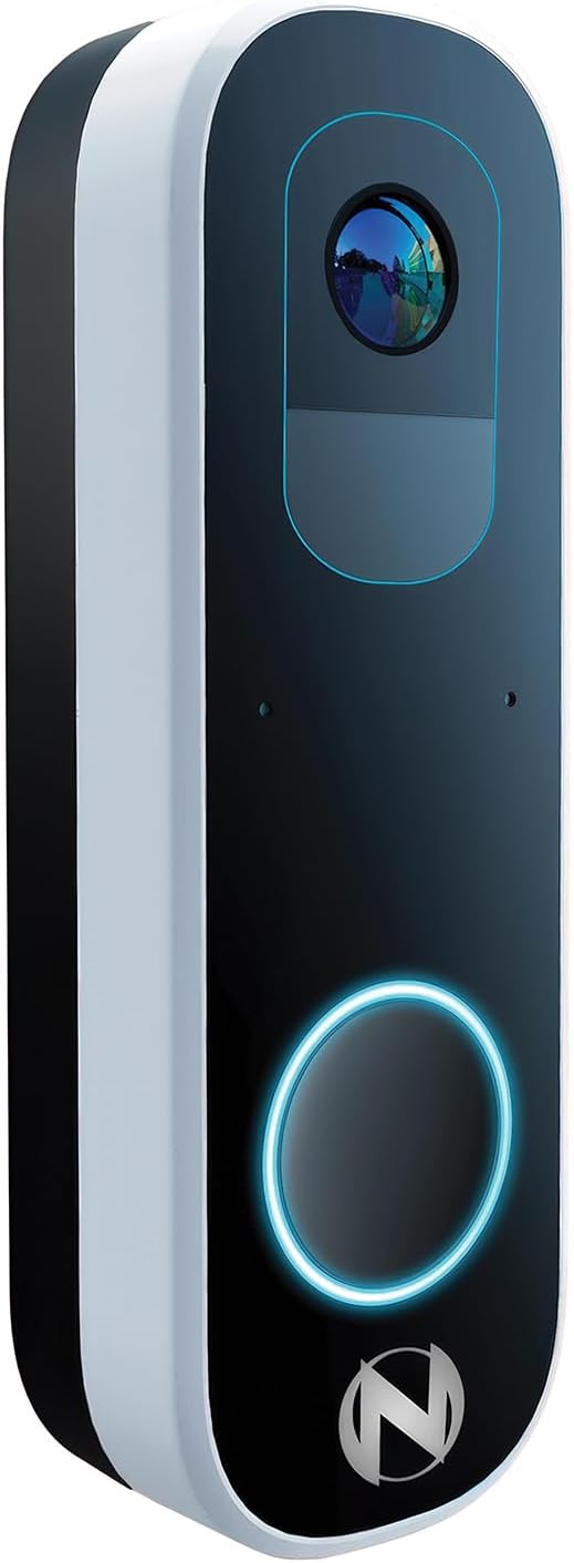 Night Owl 2K Battery Wi-Fi Smart Dual-Powered Video Doorbell - Black