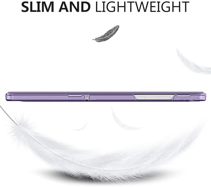 MoKo Case for Galaxy Tab A11+ Plus/A9+ 11-Inch 2025/2023, Slim Stand Protective Smart Cover with Hard PC Translucent Back Shell for Galaxy Tab A11+/A9 Plus Tablet, Auto Wake/Sleep, Lilac