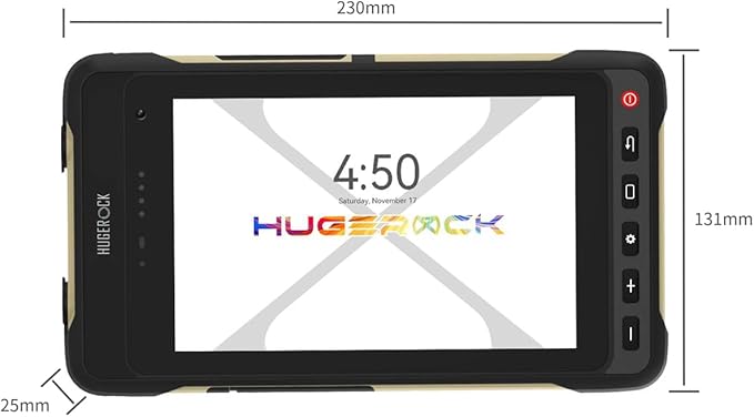 HUGEROCK X70 Rugged Android Tablet 7 Inch - 2600nits High Brightness GPS Tablet for Motorcycle Navigation, Waterproof Shockproof Outdoor Android 13 Tablets, 8GB+128GB, RS232, SMA External Antenna
