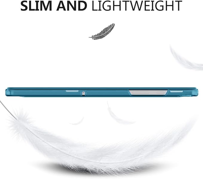 MoKo Case for Galaxy Tab A9+/A9 Plus 11 inch 2023, Slim Stand Protective Smart Cover with Hard PC Translucent Back Shell for Tab A9 Plus Tablet (SM-X210/X216/X218), Auto Wake/Sleep, French Blue