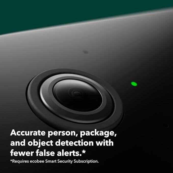 ecobee Smart Video Doorbell Camera (Wired) - with Industry Leading HD Camera, Smart Security, Night Vision, Person and Package Sensors, 2-Way Talk, and Video & Snapshot Recording