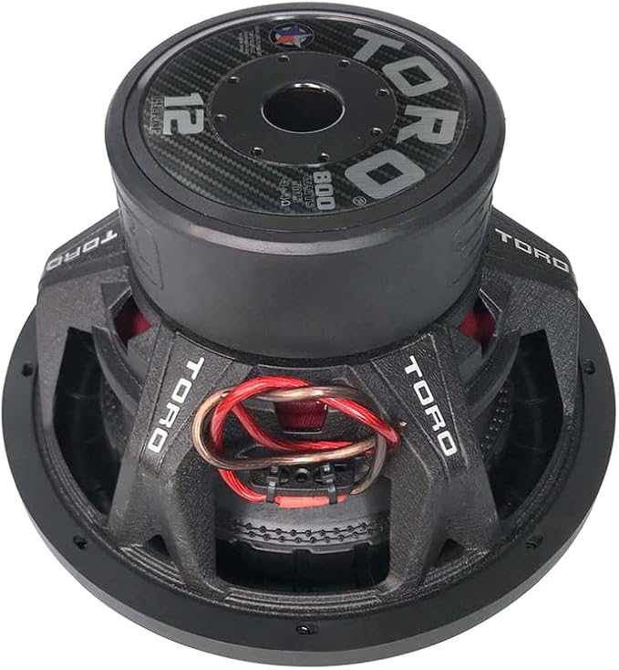 TORO TECH – Fierce 12, 12 Inch 800 Watts RMS – 1600 Watts MAX – Dual 4 Ohm 2.5 Inch Voice Coil, 12” Car Audio Subwoofer for Cars, Trucks, Jeeps, Boats, Off Road with Hard Hitting Bass (Sold As Each)