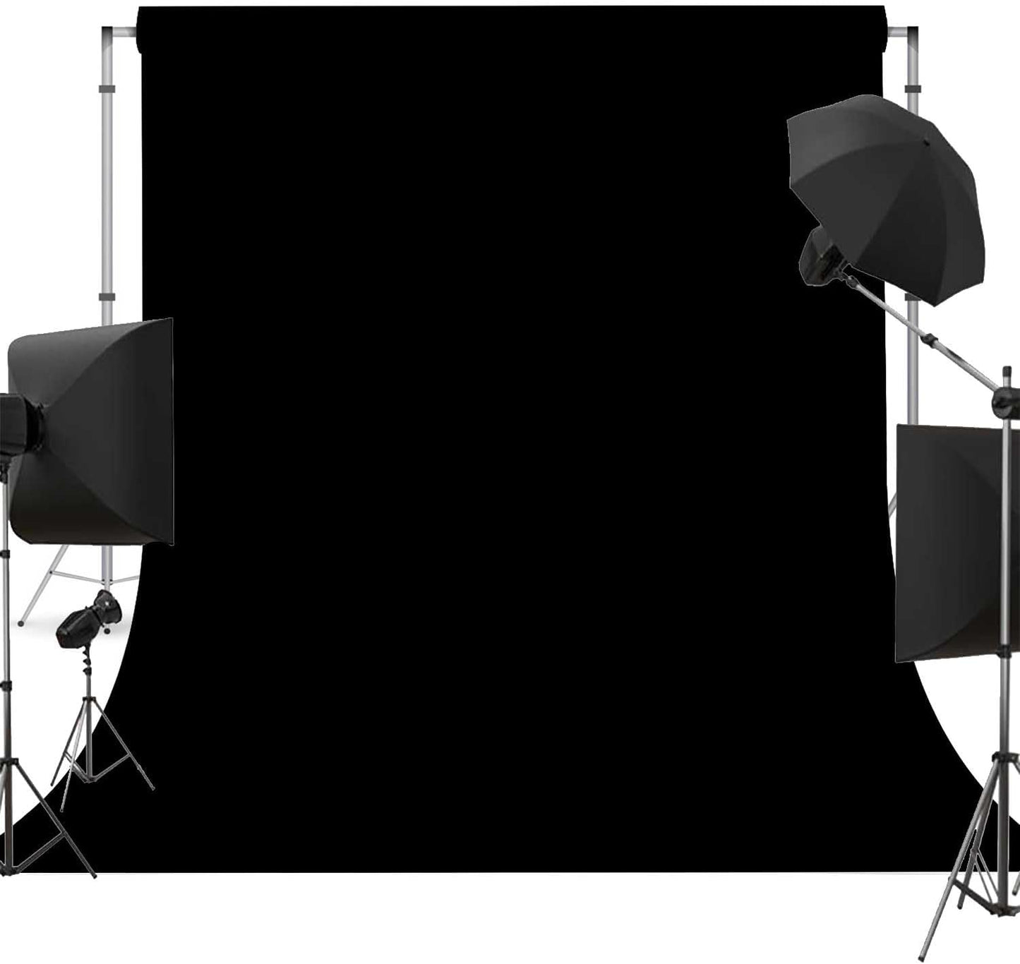 Black Photo Backdrop for Photoshoot Black Background for Photography Photo Backdrop Curtain for Party 8 x 10 FT