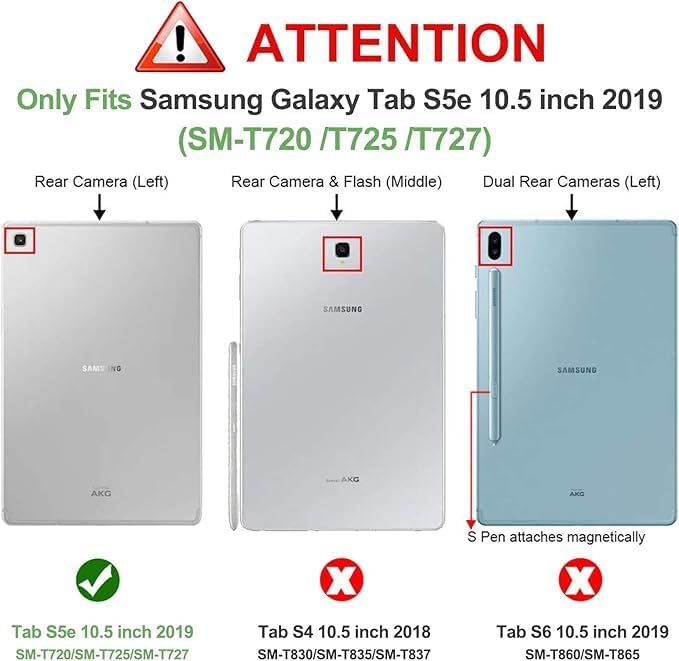 BRAECN for Samsung Galaxy Tab S5e Case 10.5 inch 2019, Heavy Duty Shockproof Case with 360 Rotating Kickstand/Hand Strap&Shoulder Strap for Galaxy Tab S5e 10.5‘’ Tablet SM-T720/SM-T725