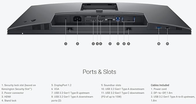 Dell P2425H 24" Full HD IPS Monitor – 1080p, 16:9, DisplayPort & USB 3.0 Cables – Latest Model – Boomph's Comprehensive Ultimate Performance Cloth Solution for Your Workspace