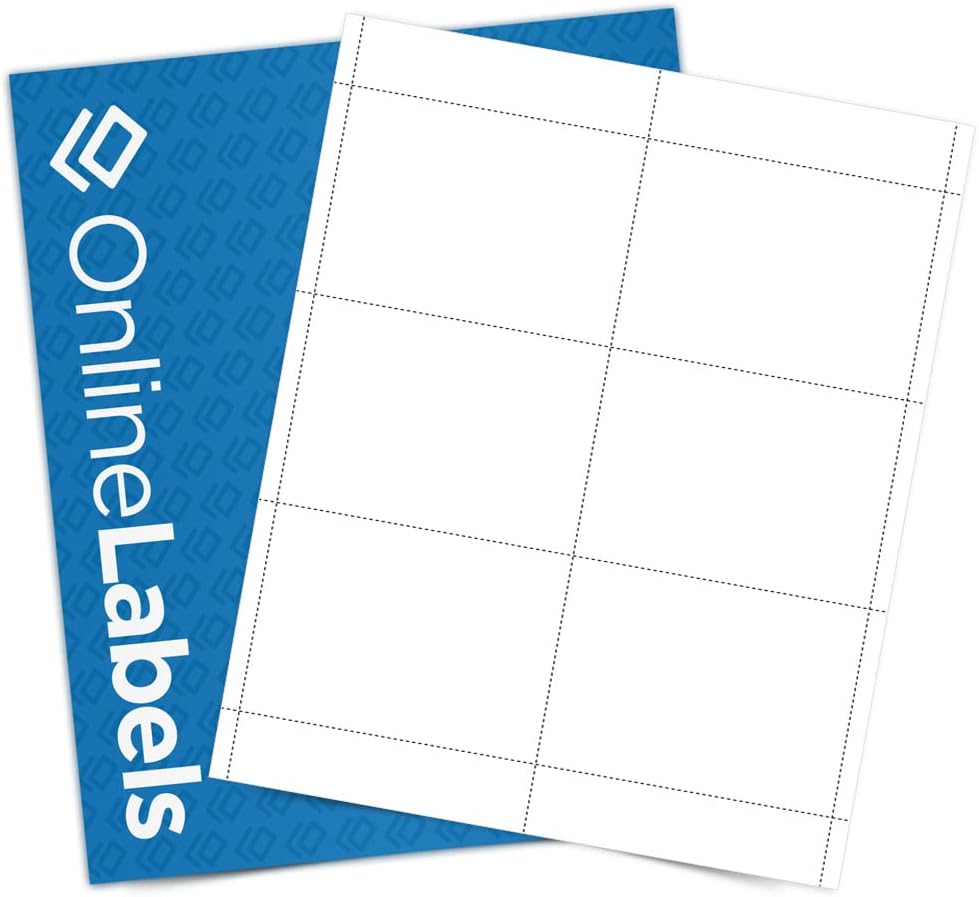 Name Badge Inserts - 4 x 3 - Cardstock - Pack of 1,500, 250 Sheets - Inkjet/Laser Printer - Online Labels
