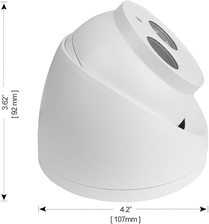 R-Tech 2MP 4-in-1 AHD/CVI/TVI/Analog Outdoor/Indoor Turret Dome Camera with Matrix IR Night Vision – 2.8mm Fixed Lens – White
