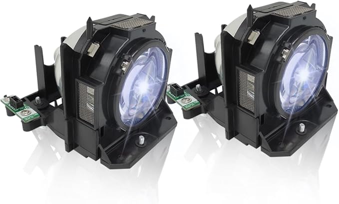 A+ Quality 2PCS ET-LAD60W Replacement Projector Lamp Bulbs Compatible with Panasonic PT-D5000 PT-D6000 PT-D6710 PT-DW6300 PT-DZ6700 PT-D6000ES PT-D6000LS PT-D6000ELS(Dual Lamps in One Package)