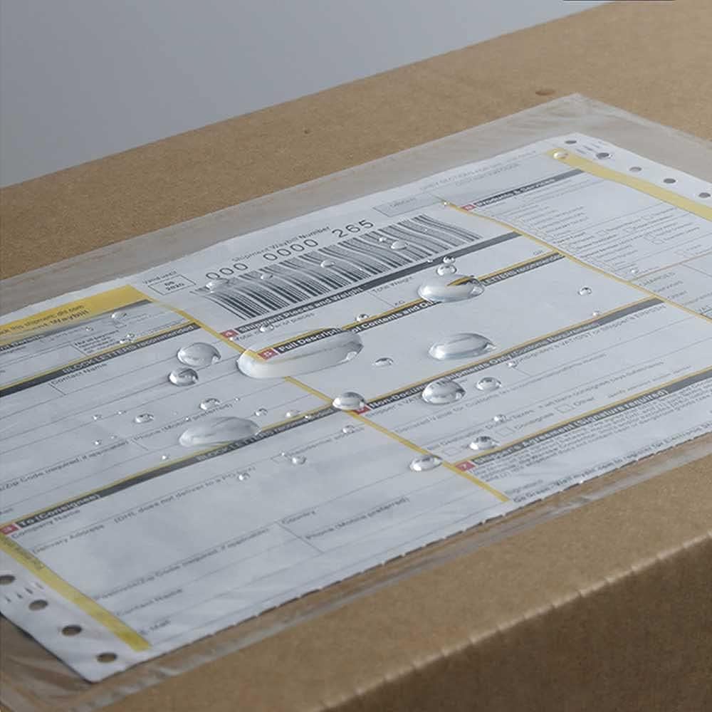 BEUYI Clear 7.5'' x 5.5'' Packing List Envelopes, Adhesive Shipping Label Pouch/Sleeve (100 Pack)
