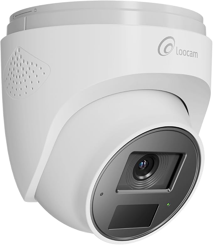 Loocam 4K Ultra HD Security Camera, Dome Wired Camera, 100ft IR Night Vision, IP66 Weatherproof for CCTV NVR Surveillance Camera Systems Outdoor Indoor