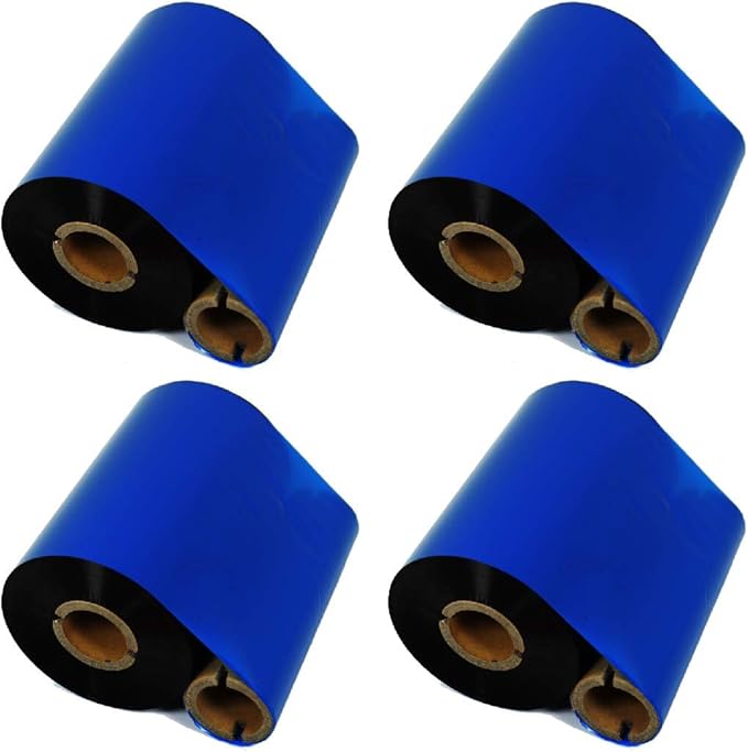 4 Rolls 4.33" x 984' Thermal Transfer Ribbon - Premium Resin-Enhanced Wax Printer Ribbon 1inch core Ink Out for Zebra ZT410,ZT420,ZM400,Sato,Datamax,Citizen,Tsc,Tec, Printer
