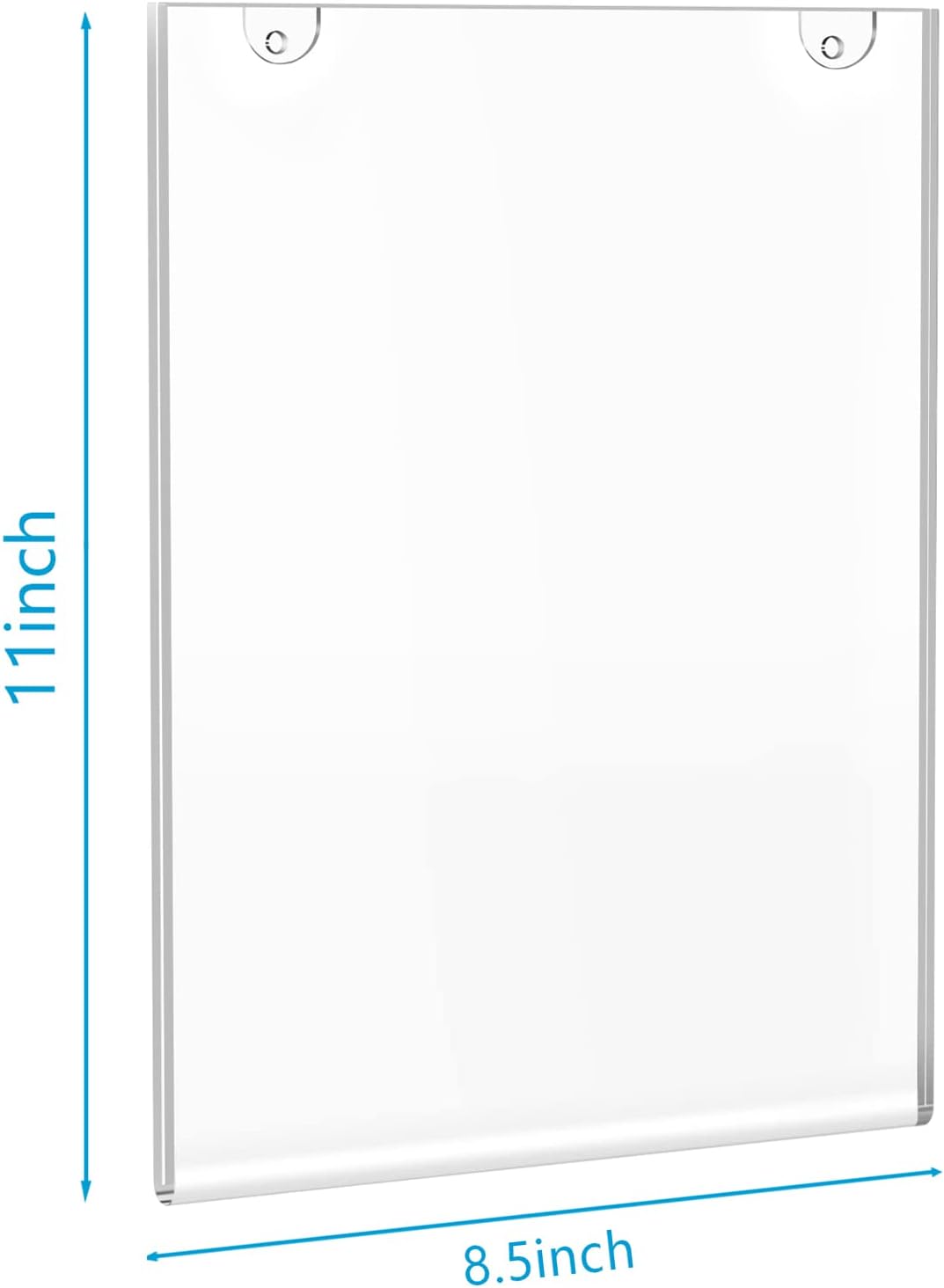 PecMuikee Acrylic Sign Holder 8.5x11, Wall Mount Acrylic Sign Holder and Plastic Paper Display Ad Frame bonus with 3M Tape and Mounting Screws for Restaurants, Office, Market, Library, Store, 20 Pcs