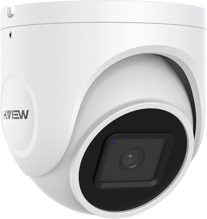 (Hikvision Compatible) H.VIEW 5MP Outdoor POE Camera Dome Turret IP Security Camera, 100ft IR Night Vision, 2.8mm Fixed lens, H.265+ IP PoE Outdoor Camera, RTSP,RTMP WDR,Support SD Card