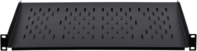 RackPath 1U Cantilever Universal Rack Shelf - 10in Deep – Rackmount Shelf for 19’’ AV/Network Equipment Racks – 55lbs Capacity - 2Pack