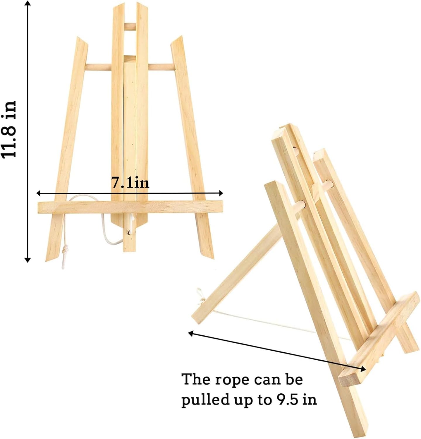 AROIC Wood Easels, Easel Stand for Painting Canvases, Art, and Crafts. (11.8 inch, 4 Pack), Tripod, Painting Party Easel, Kids Student Table School Desktop, Portable Canvas Photo Picture Sign Holder