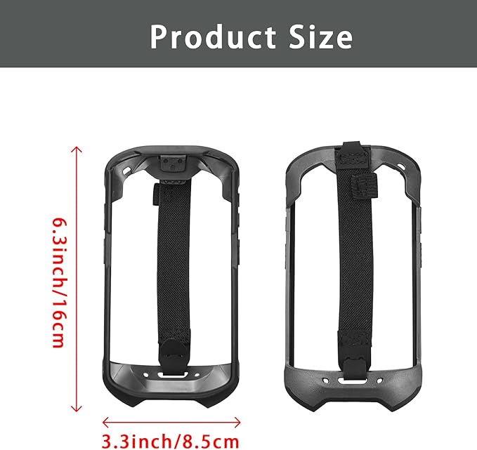 Protective Cover Case Rugged Boot with Hand Strap for Zebra TC51 TC52 TC56 TC57 TC510K,Case for Handheld Barcode Touch Mobile Computer,Scanner Accessories(Black)