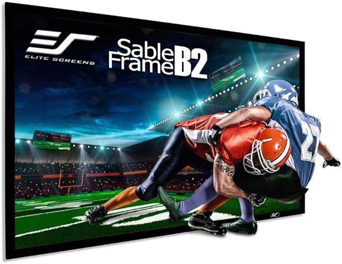 Elite Screens Sable Frame B2 Series 120-Inch 16:9 Projector Screen, Fixed Frame Wall Mounted, 4K/8K UHD & Active 3D, CineWhite UHD-B, ISF Certified, UST Compatible, SB120WH2-X