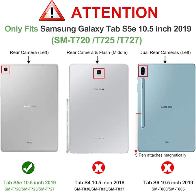 BRAECN for Samsung Galaxy Tab S5e Case 10.5 inch 2019, Heavy Duty Shockproof Case with 360 Rotating Kickstand/Hand Strap&Shoulder Strap for Galaxy Tab S5e 10.5‘’ Tablet SM-T720/SM-T725
