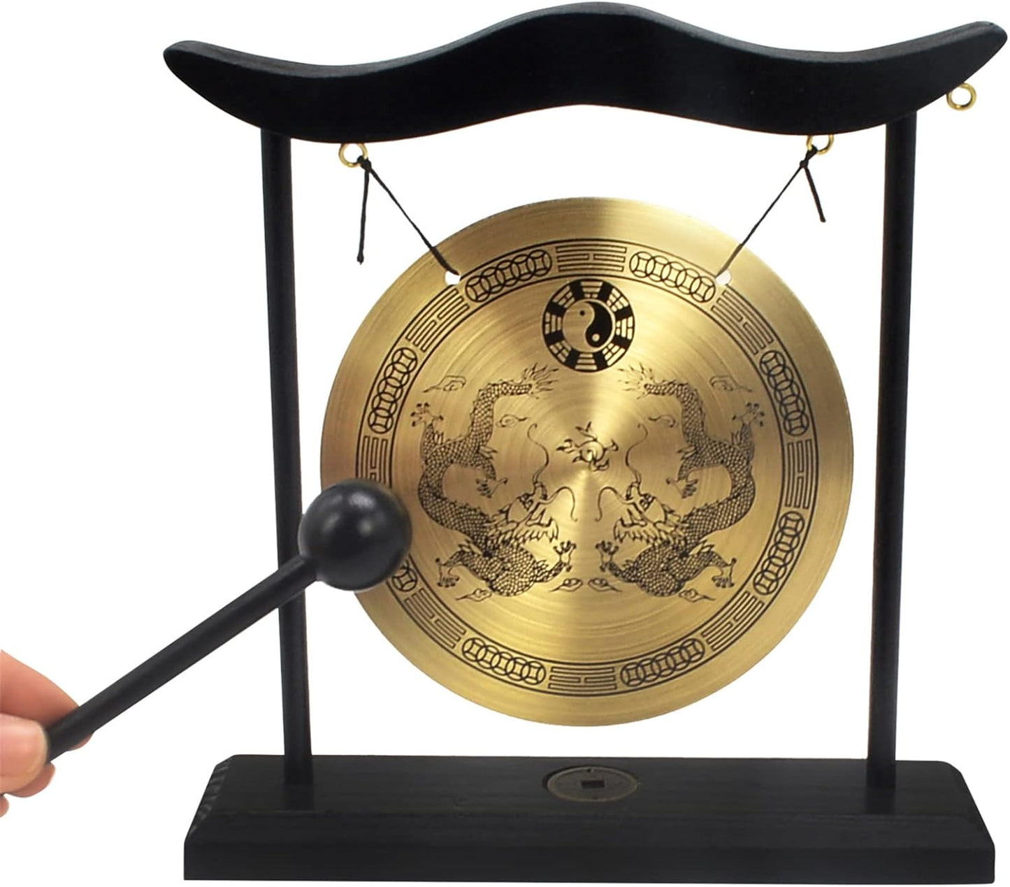Zen Art Brass Feng Shui Desktop Gong H1303