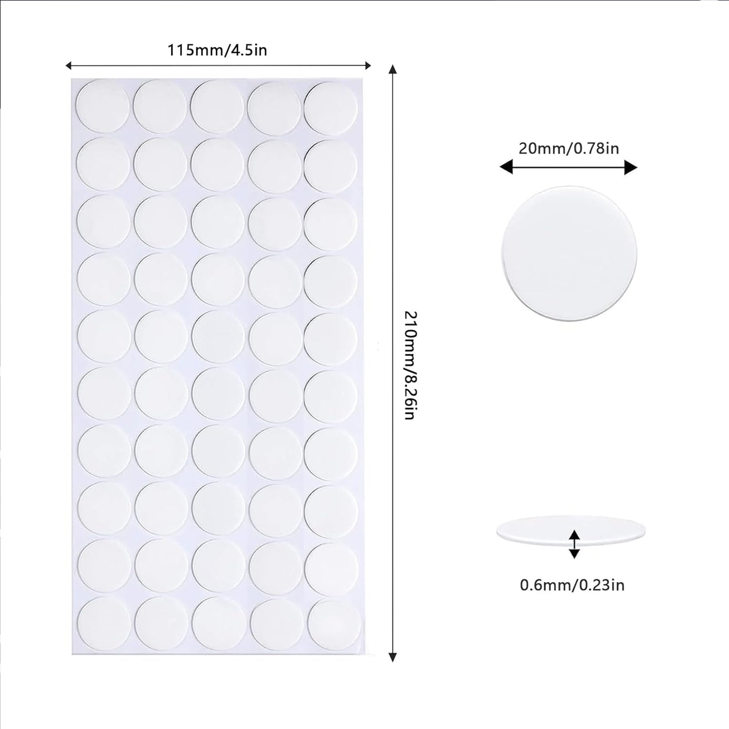 Adhesive Stick dots Two-Sided Sided Mounting Putty Stick Tack for Wall Hanging Crafts Balloons Festival Party Decorations,Clean Removable(0.78"*0.78"-600)