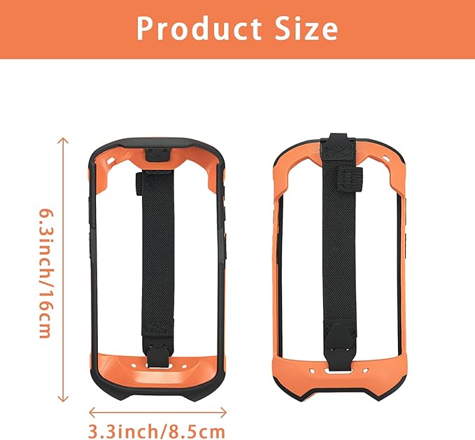 Protective Cover Case Rugged Boot with Hand Strap for Zebra TC51 TC52 TC56 TC57 TC510K,Case for Handheld Barcode Touch Mobile Computer,Scanner Accessories (Orange)