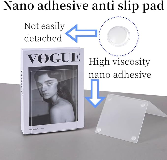 Lulonpon 8 Pieces Book Ends, Bookends, Books Stand, Books Stoppper, Clear Bookend for Shelves, Acrylic Book Ends for School, Library, Desktop Organizer ﻿