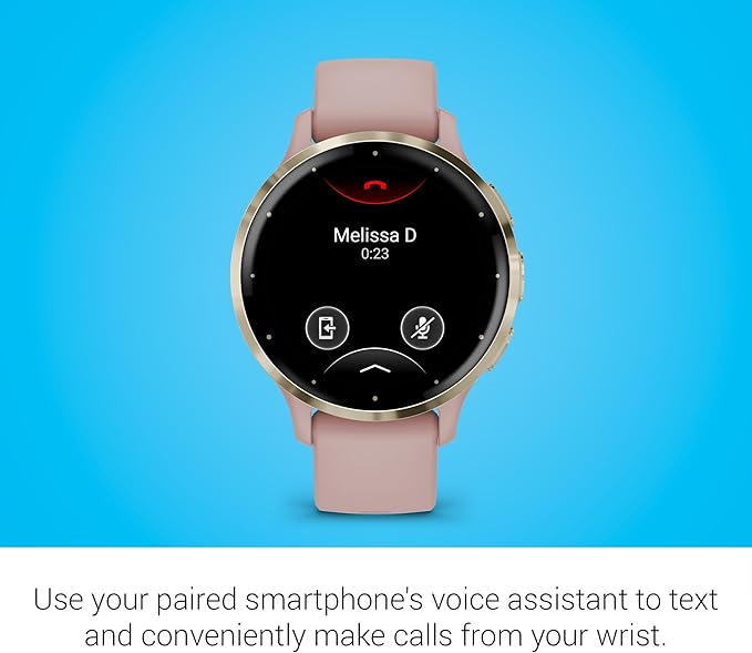 Garmin Venu 3S Running GPS Smartwatch with AMOLED Display, Advanced Health, Fitness Features, Up to 14 Day Battery Life with Signature Series Modern Power Stand | Gold with Dust Rose Silicone Band