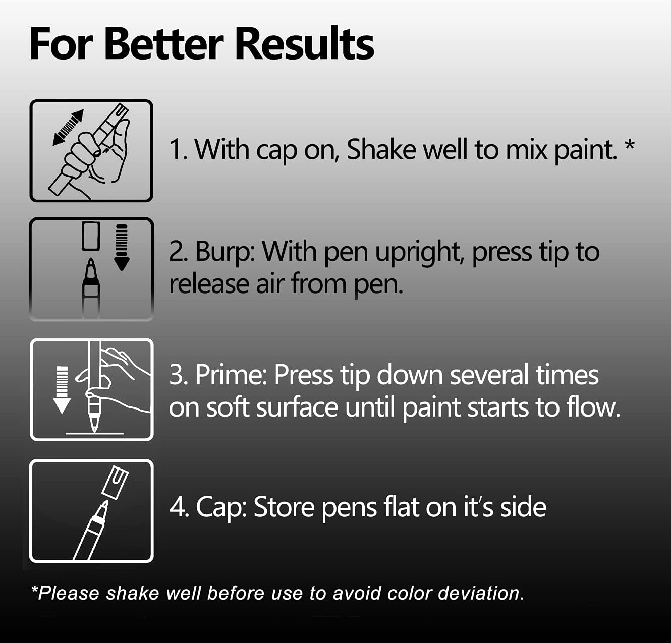 TFIVE Green Paint Pens Markers - 12 Pack Oil Based Permanent Marker, Medium Tip, Never Fade, Quick Dry, Waterproof Paint Pen for Rocks Painting, Wood, Fabric, Plastic, Canvas, Glass, Metal