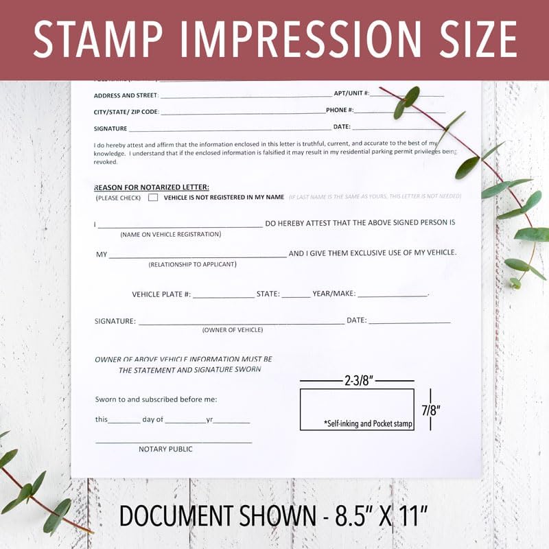 North Dakota Rectangular Notary Stamp | Official State Notary Stamp | Official Seals | Meets State Specifications (North Dakota, Rectangular Stamp)
