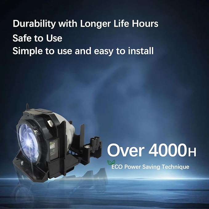 A+ Quality 2PCS ET-LAD60W Replacement Projector Lamp Bulbs Compatible with Panasonic PT-D5000 PT-D6000 PT-D6710 PT-DW6300 PT-DZ6700 PT-D6000ES PT-D6000LS PT-D6000ELS(Dual Lamps in One Package)