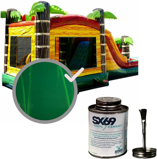 SX-69 Vinyl Repair Kit | Inflatable Bounce House Repair Kit | Includes 4 Ounce Adhesive and Vinyl Roll | for Flexible, Waterproof Repairs of Tears, Punctures, and Holes
