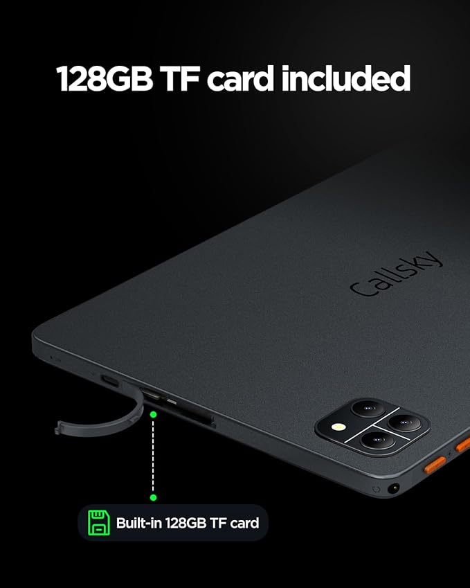 Tablet,10.1" Android Tablet with Octa-core Processor,12GB RAM+192GB ROM (64GB ROM+128GB TF Card Included),1280x800 IPS HD Screen,6000mAh,Dual Camera,WiFi 6,BT 5.4,Android 15 Tablets 2025,Space Gray