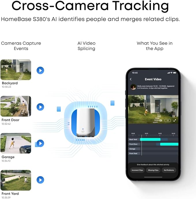 eufy Security SoloCam E42 2-Cam Kit (HomeBase S380), 4K Security Camera Wireless Outdoor, Solar Powered, AI Motion Tracking, Strobe Light, Pan & Tilt, Facial Recognition, Local Storage Up to 16 TB