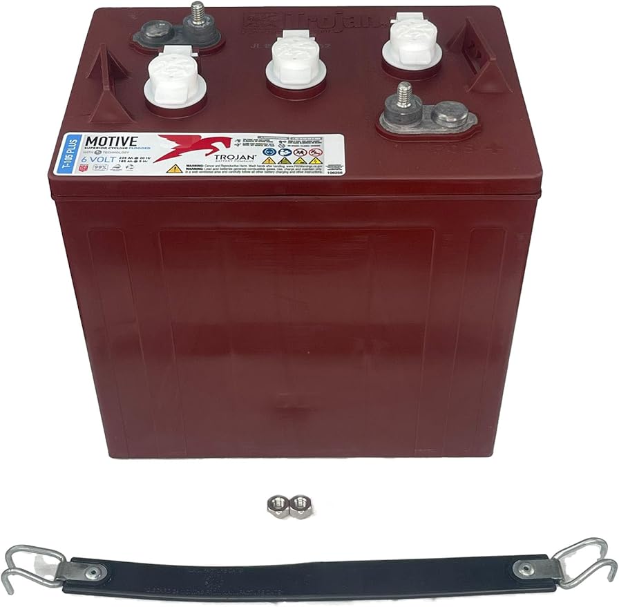 8 X TROJAN BATTERY T-105 PLUS 6V DEEP CYCLE FLOODED 225 Ah