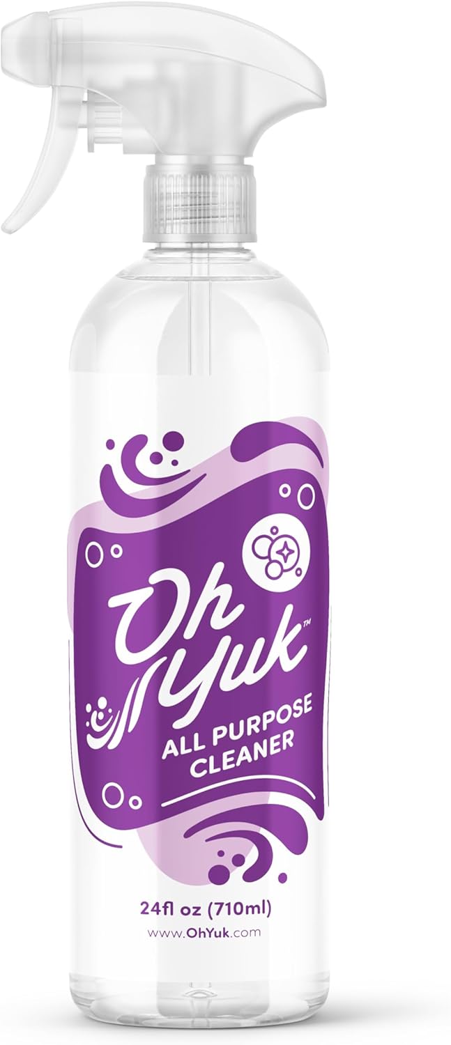 Oh Yuk All Purpose Cleaner â Multi-Purpose Hard Surface Cleaner for Kitchen, Bathroom, Counters, Stainless Steel & More - 100% Biodegradable, Vegan, Cruelty-Free (1, Spray Bottle)