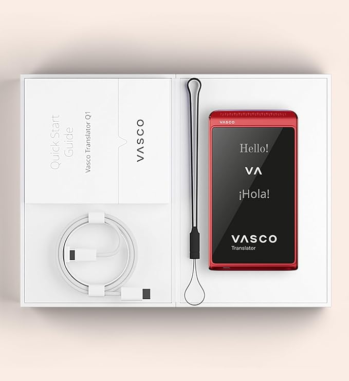 Vasco Translator Q1 | AI Voice Cloning Language Translator Device | 113 Languages | Free Lifetime Internet in Nearly 200 Countries | Mystic Plum
