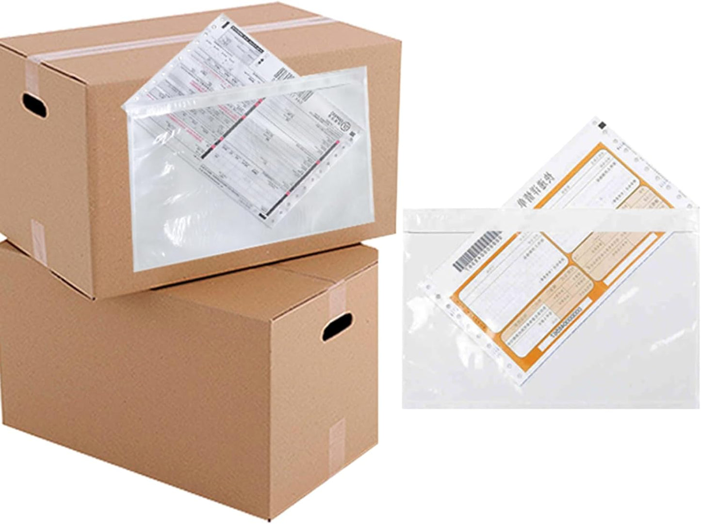 100 Pcs-6x9 Shipping Envelopes, Packing List Mailing Envelopes Clear Adhesive Shipping label sleeves Shipping Supplies for Small Businesses