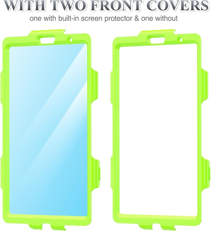 SEYMAC stock Case for Samsung Galaxy Tab A7 Lite 8.7'' with Screen Protector Pencil Holder [360 Rotating Hand Strap] &Stand, Drop-Proof Case for Samsung A7 Lite 2021 SM-T220/T225/T227, Green/Black