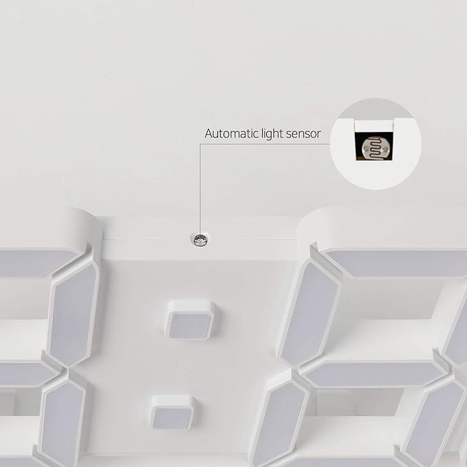 mooas 3D Pure Slim M LED Clock, Multi-Function LED Digital Clock (Calendar, Alarm, Temperature) (11.8" Slim M White Wall Clock with Remote Control)