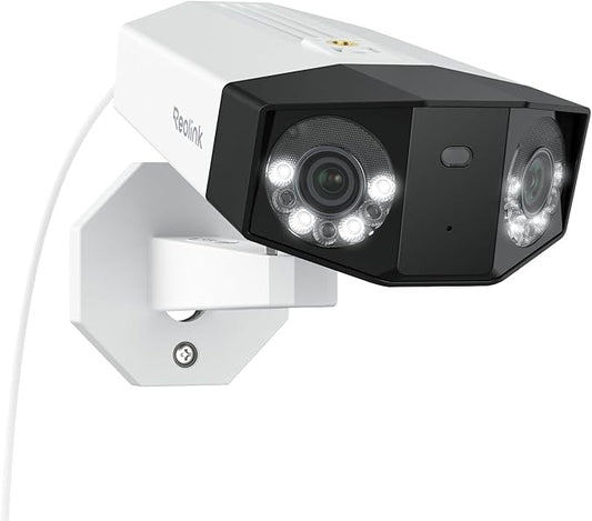 REOLINK Duo 3 PoE 16MP UHD Dual-Lens PoE Security Camera with 180° Panoramic View, Motion Track, F1.6 Color Night Vision, Person/Vehicle/Animal Detection, 2 Way Talk, Supports 24/7 Recording