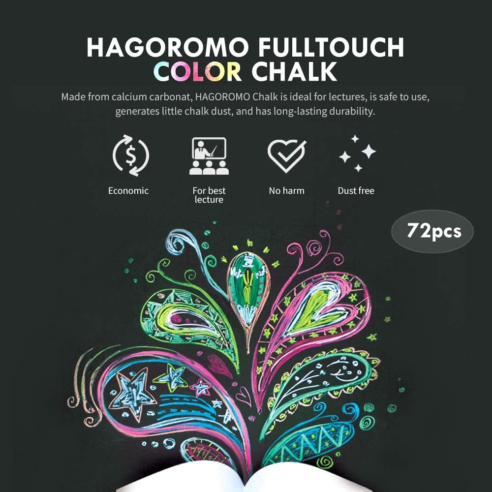 Hagoromo Fulltouch Color Chalk 1 Box [72 Pcs/Scarlet]